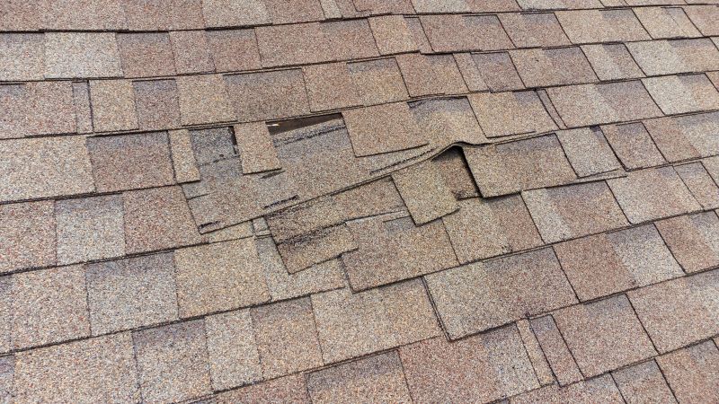 Asphalt Shingle Roof Repair - Damaged Shingles